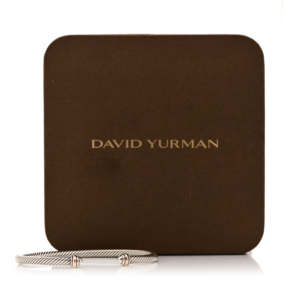 David Yurman Sterling Silver 18K Rose Gold 4mm Cable Classics Bracelet 5 of 5