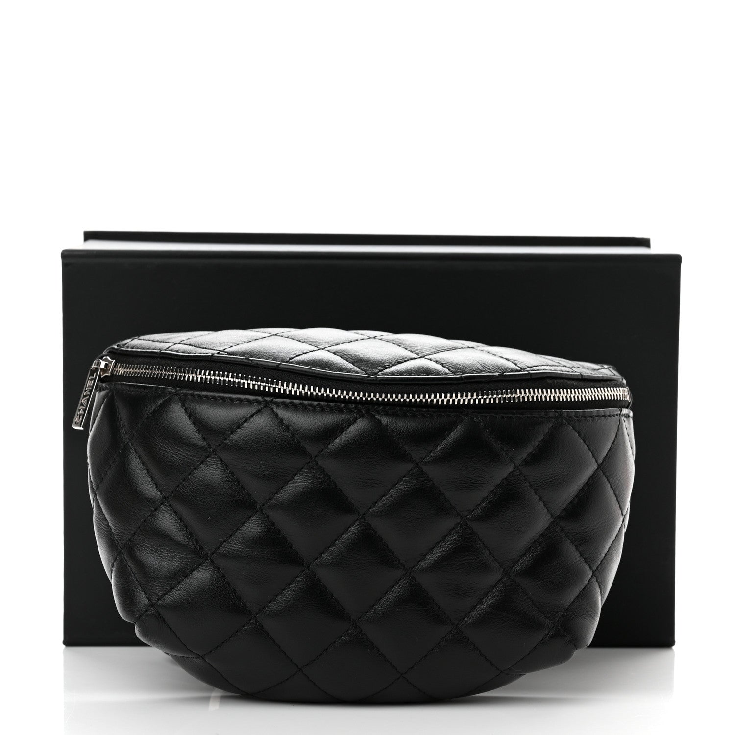 Chanel Calfskin Quilted Waist Belt Bag Black 12 of 12