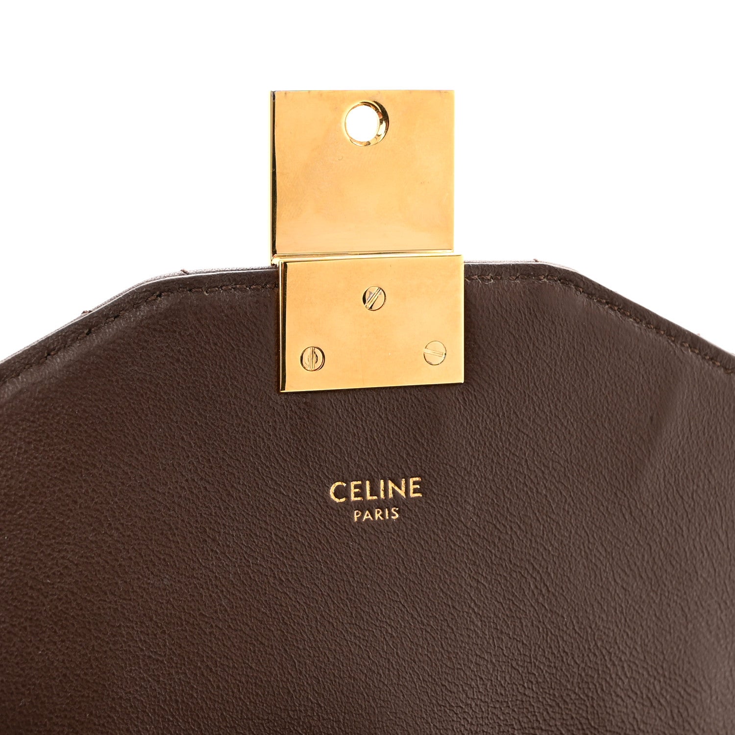 Celine Calfskin Quilted Medium C Bag Dark Brown 6 of 9