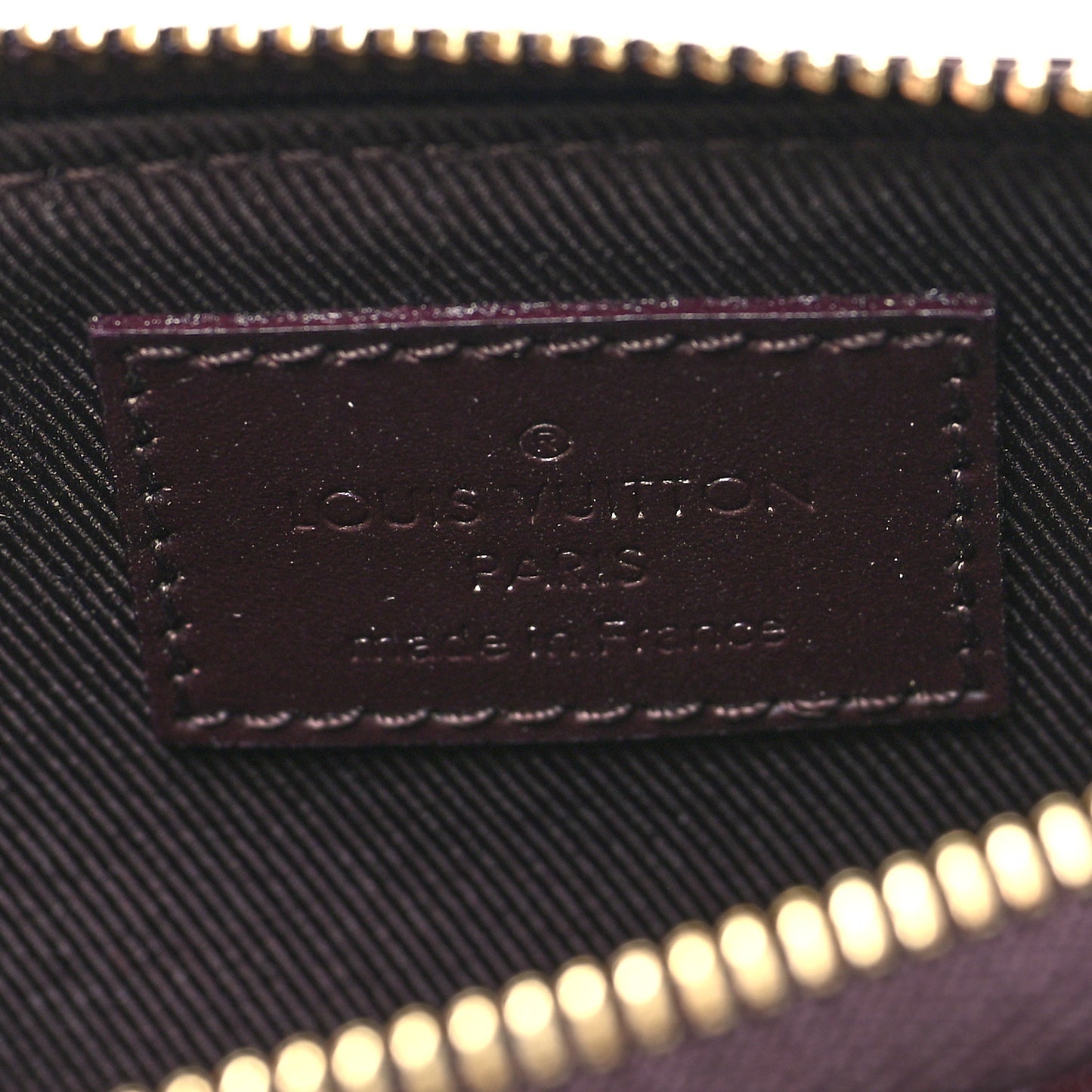 Vernis Monogram Mini Pochette Accessories Amarante