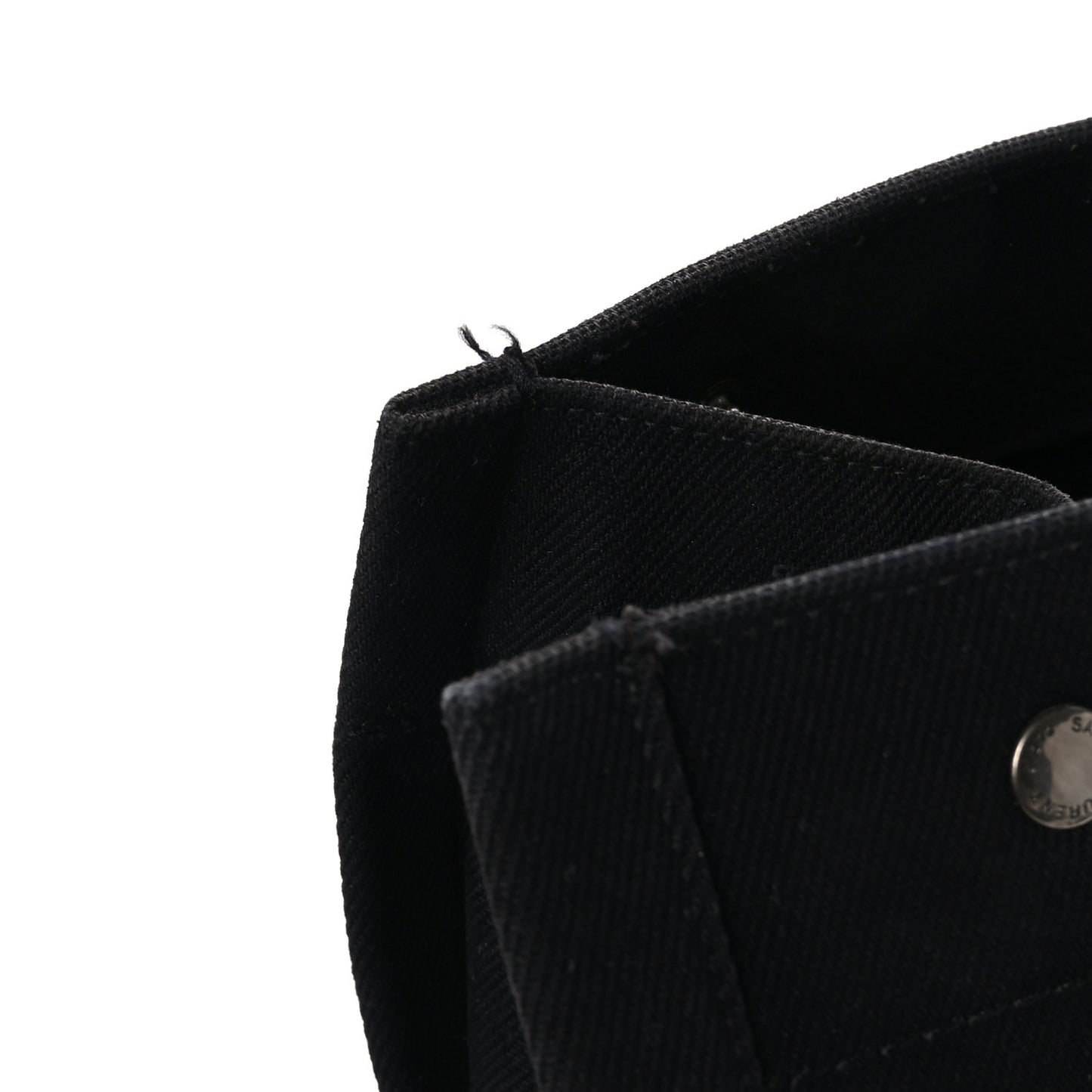 Linen Calfskin Rive Gauche Tote Black