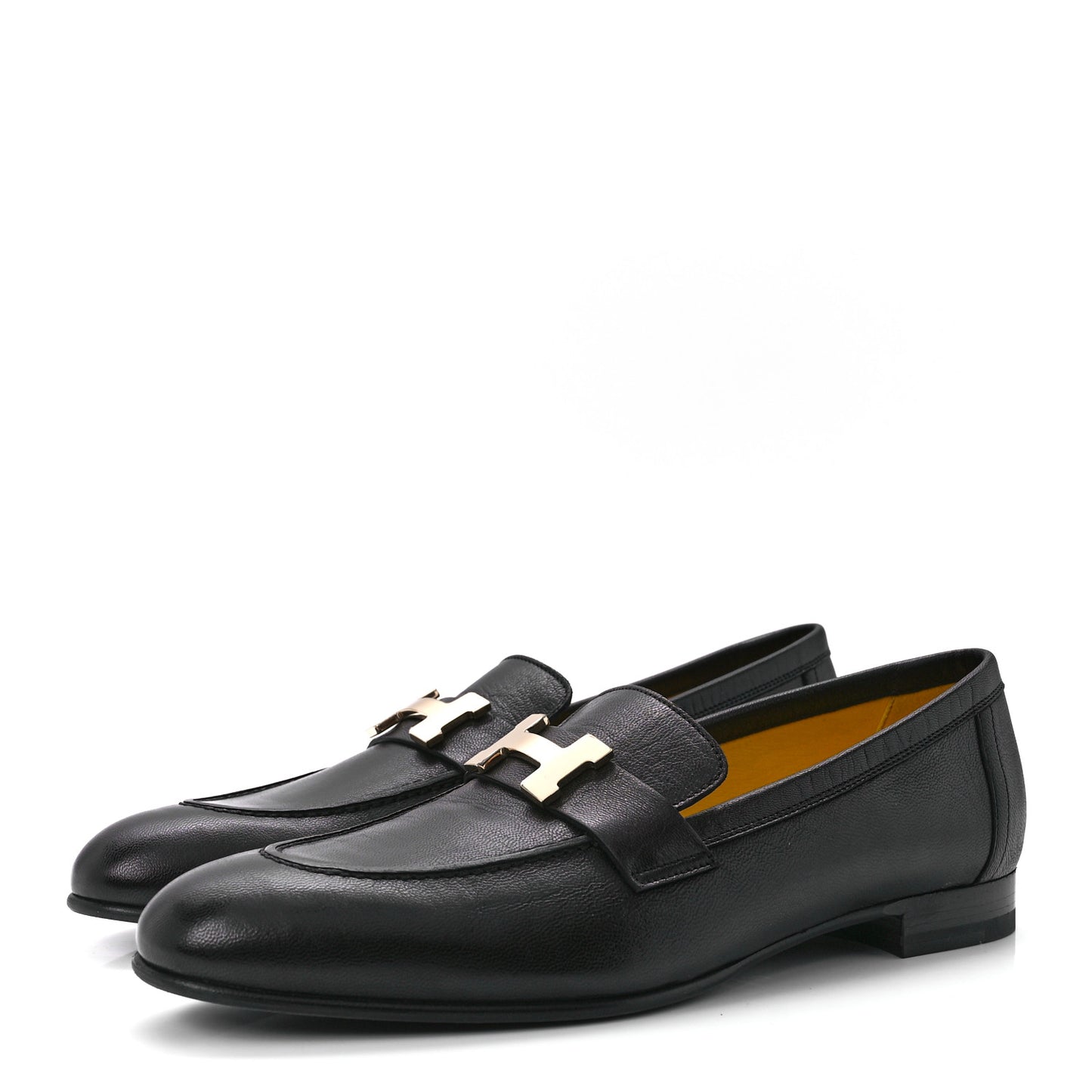 Goatskin Womens Paris Loafers 38.5 Black