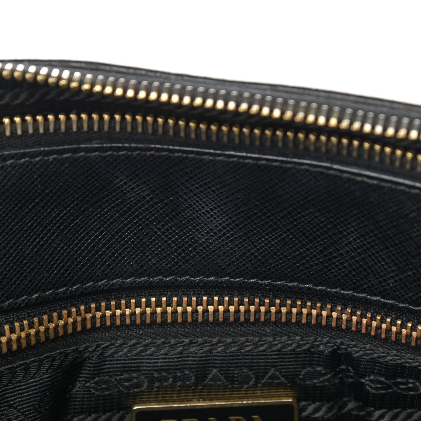 Saffiano Large Galleria Double Zip Tote Black