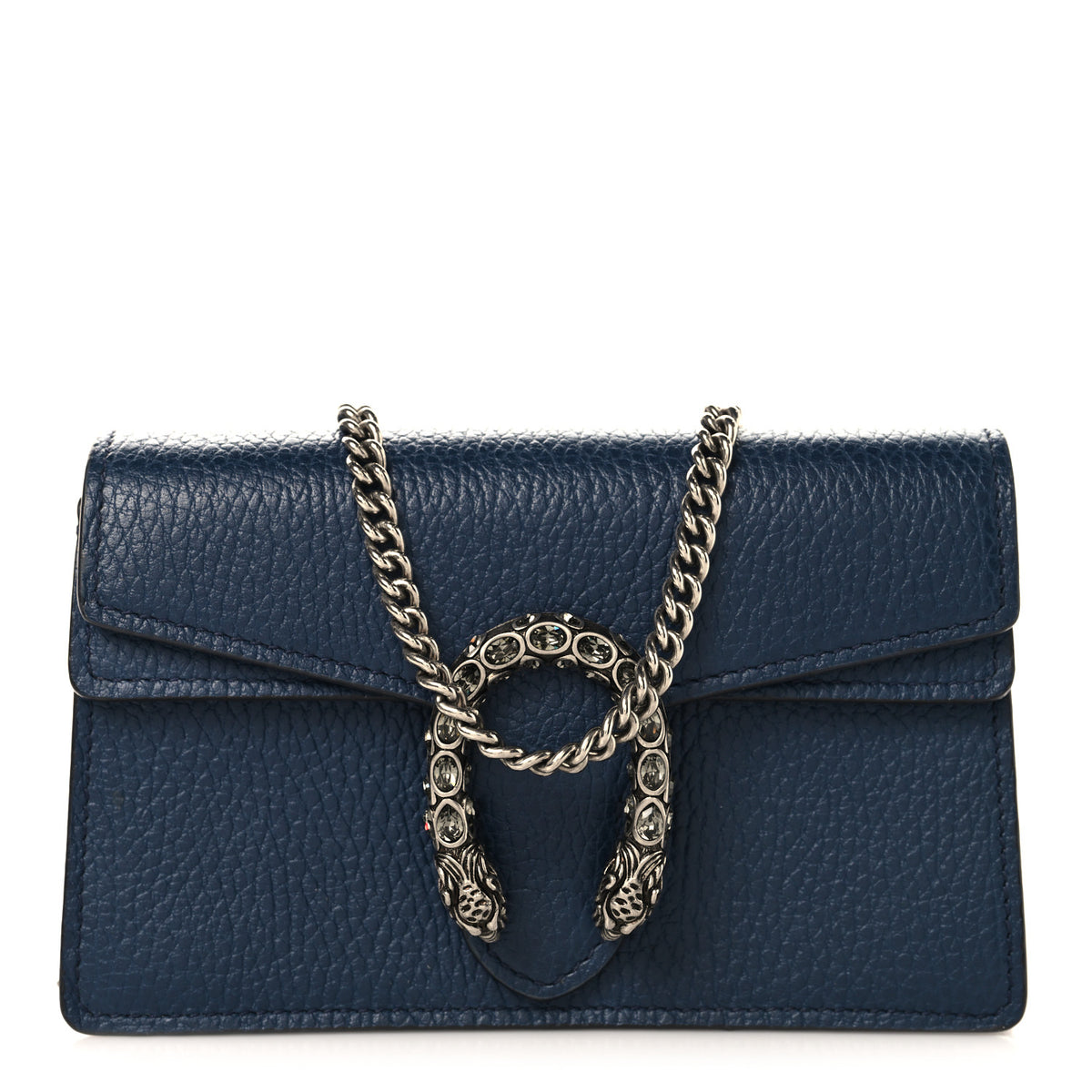 Gucci Dollar Calfskin Crystal Super Mini Dionysus Shoulder Bag Blue Agata Black Diamond 1 of 9