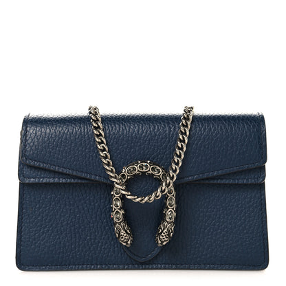 Gucci Dollar Calfskin Crystal Super Mini Dionysus Shoulder Bag Blue Agata Black Diamond 1 of 9