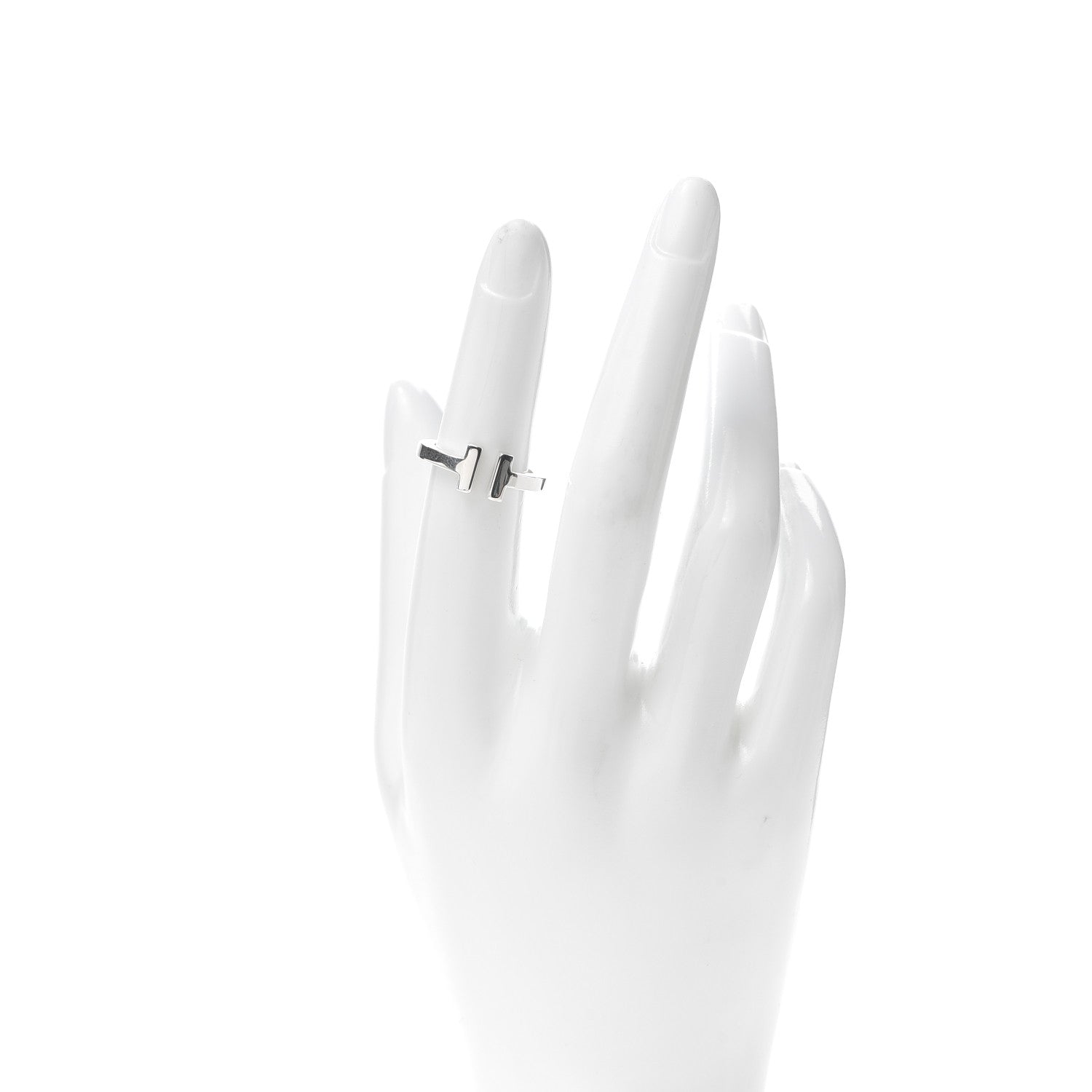 Tiffany Sterling Silver T Square Ring 50 5.5 2 of 5