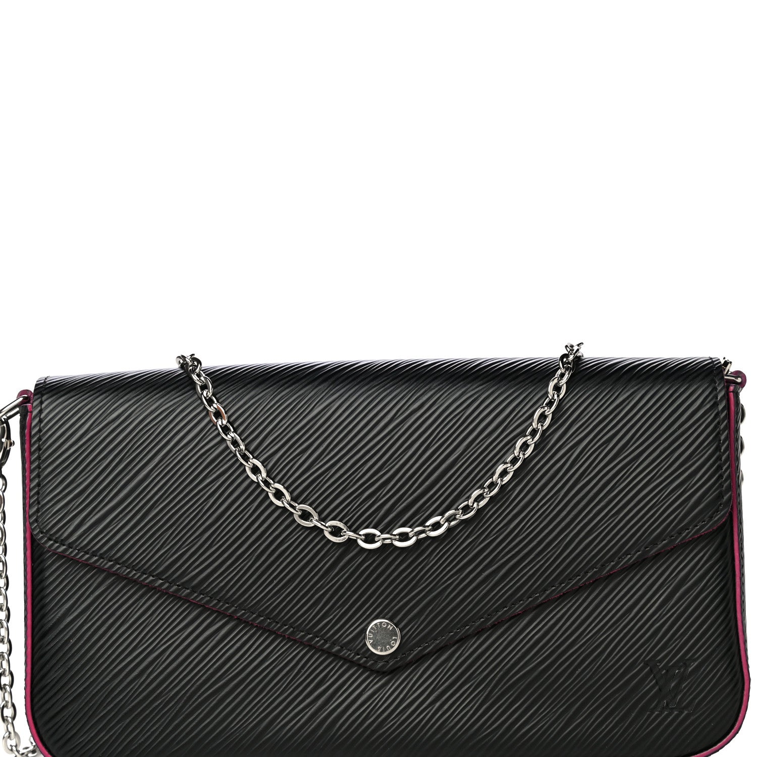 Louis Vuitton Epi Pochette Felicie Black Hot Pink 10 of 14
