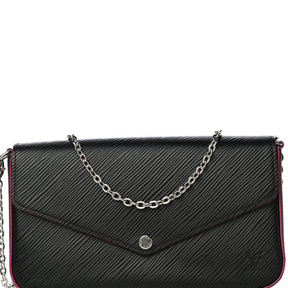 Louis Vuitton Epi Pochette Felicie Black Hot Pink 10 of 14