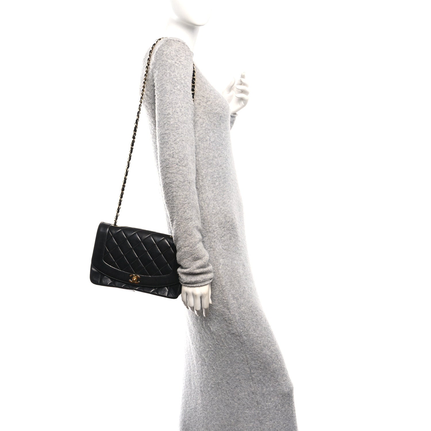 Chanel Lambskin Quilted Medium Single Flap Black 2 of 12