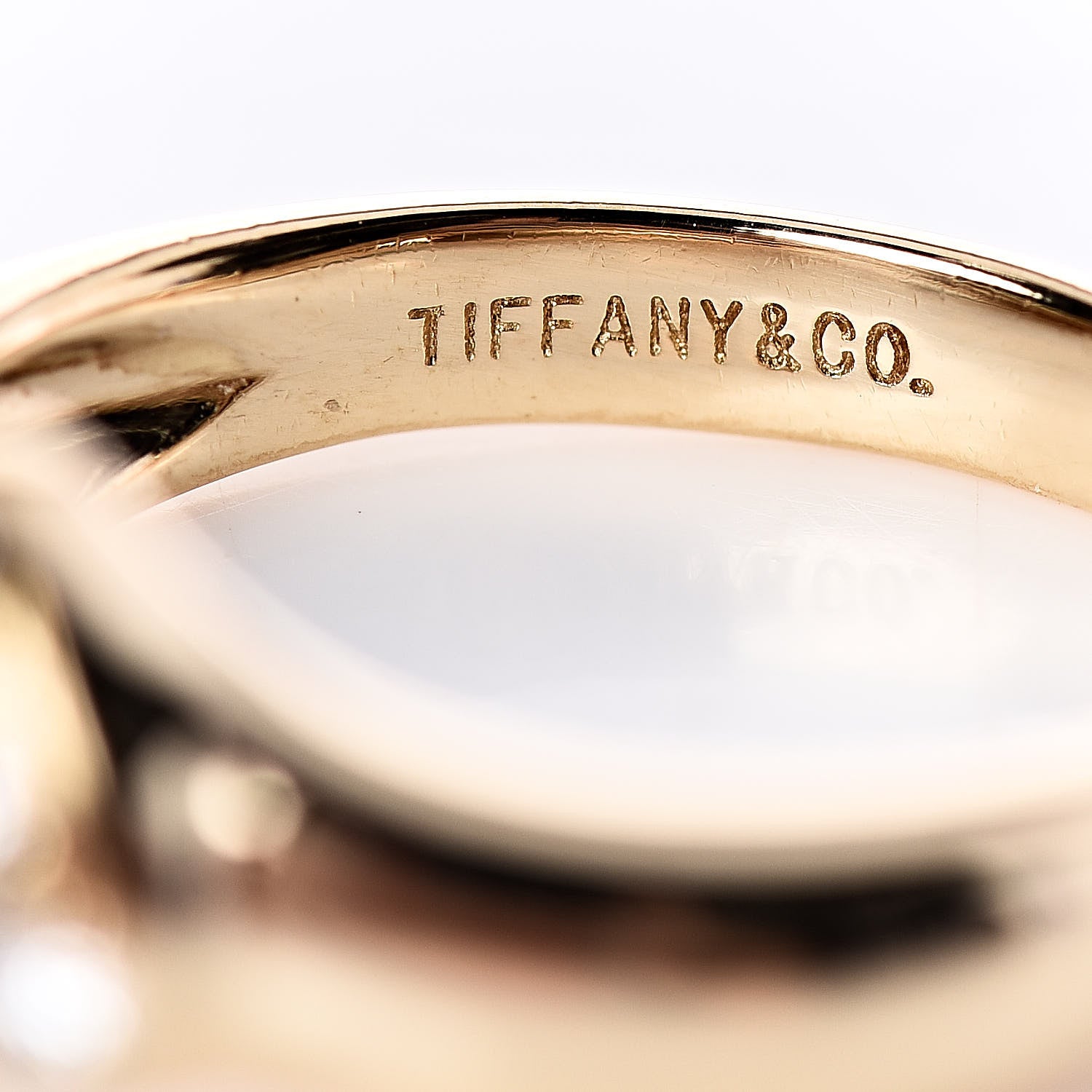 Tiffany 18K Yellow Gold Diamond Heart Band Ring 49 5 5 of 5
