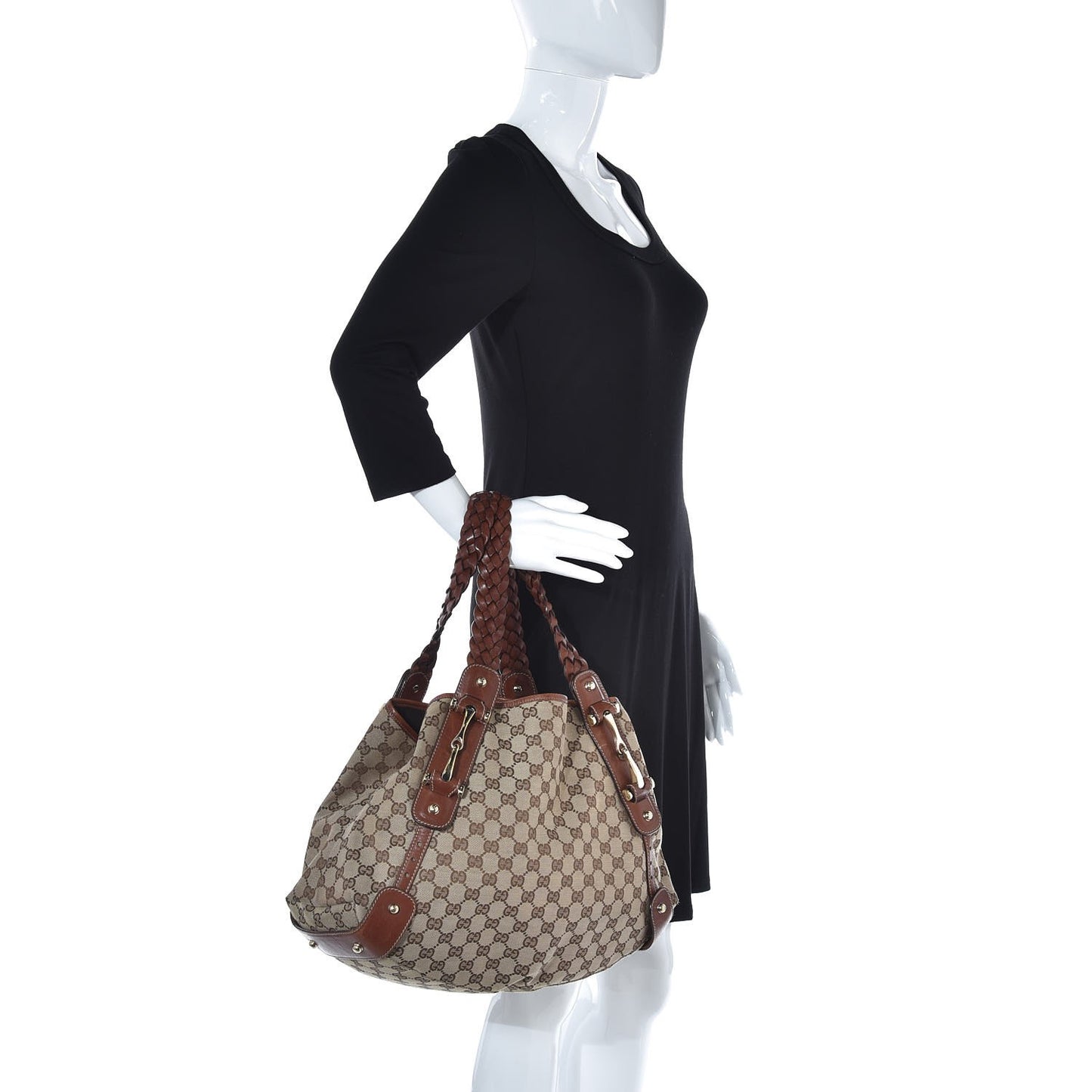 Monogram Medium Pelham Shoulder Bag Brown