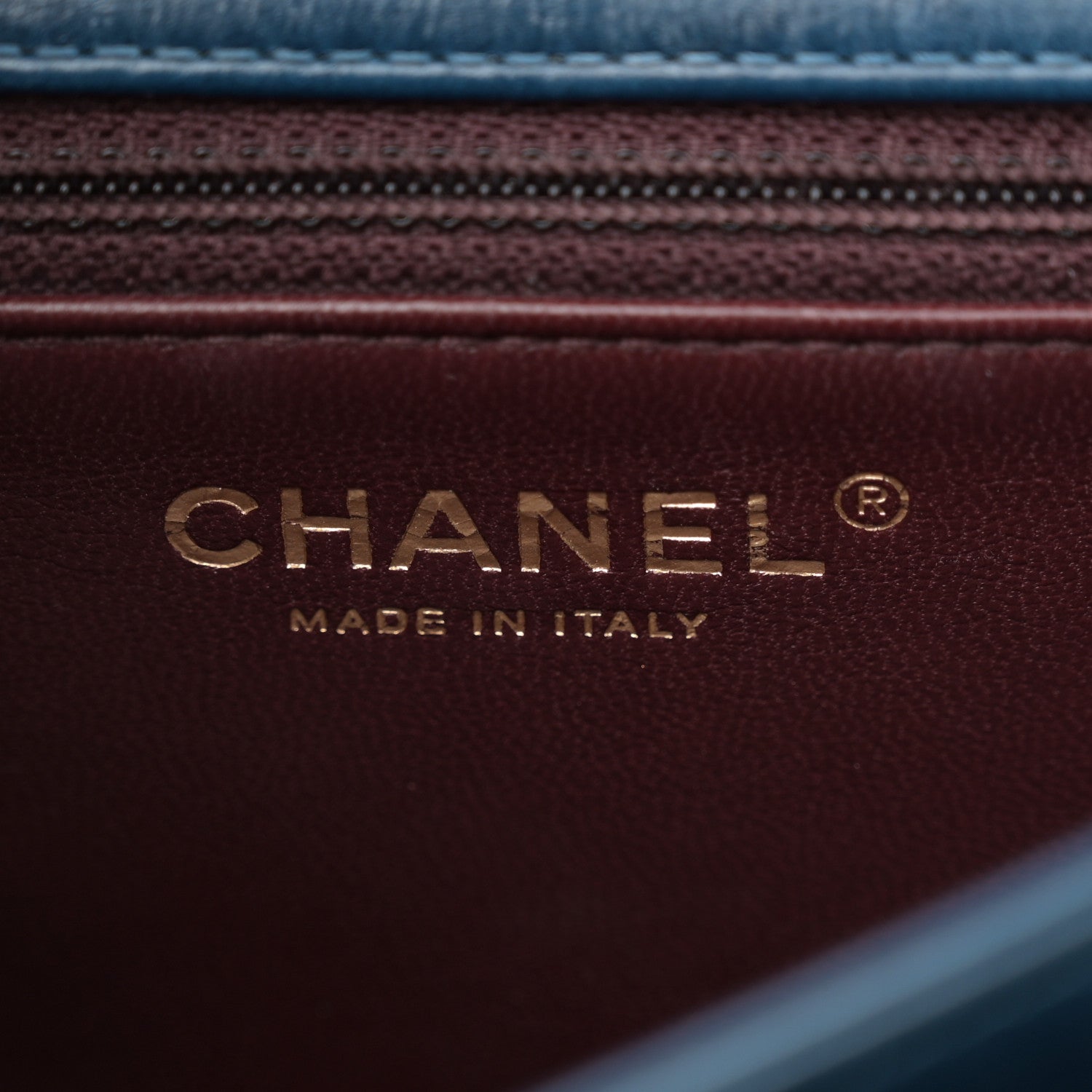 Chanel Iridescent Calfskin Quilted Small Straight Lined Flap Blue 6 of 11