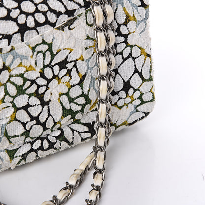 Chanel Tweed Quilted Medium Floral Double Flap White 10 of 12