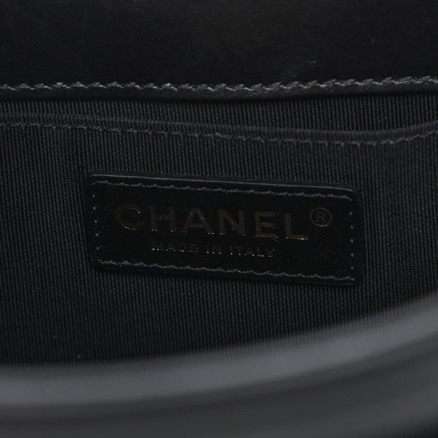 Aged Calfskin Charms Flap Bag Black