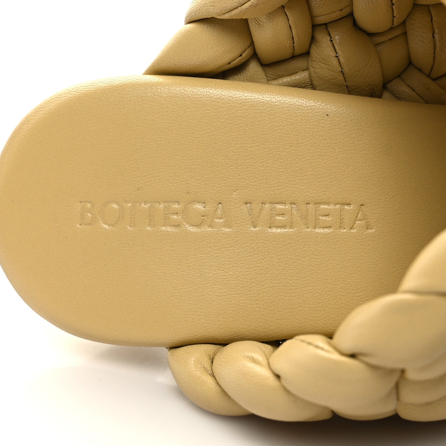 Bottega Veneta Nappa Twisted Padded Intrecciato Curve Slide Sandals 37 Tapioca 7 of 7