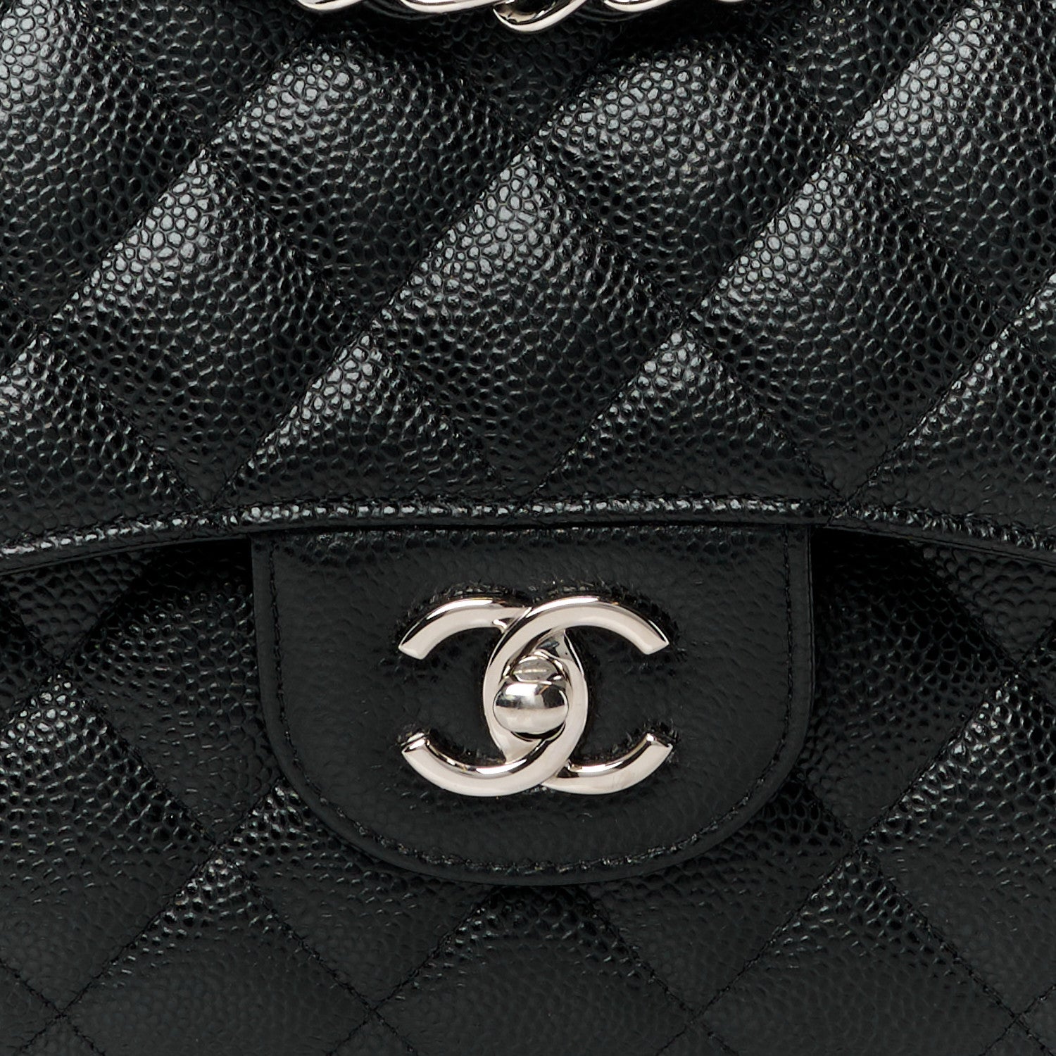 Chanel Caviar Quilted Jumbo Double Flap Black 9 of 11