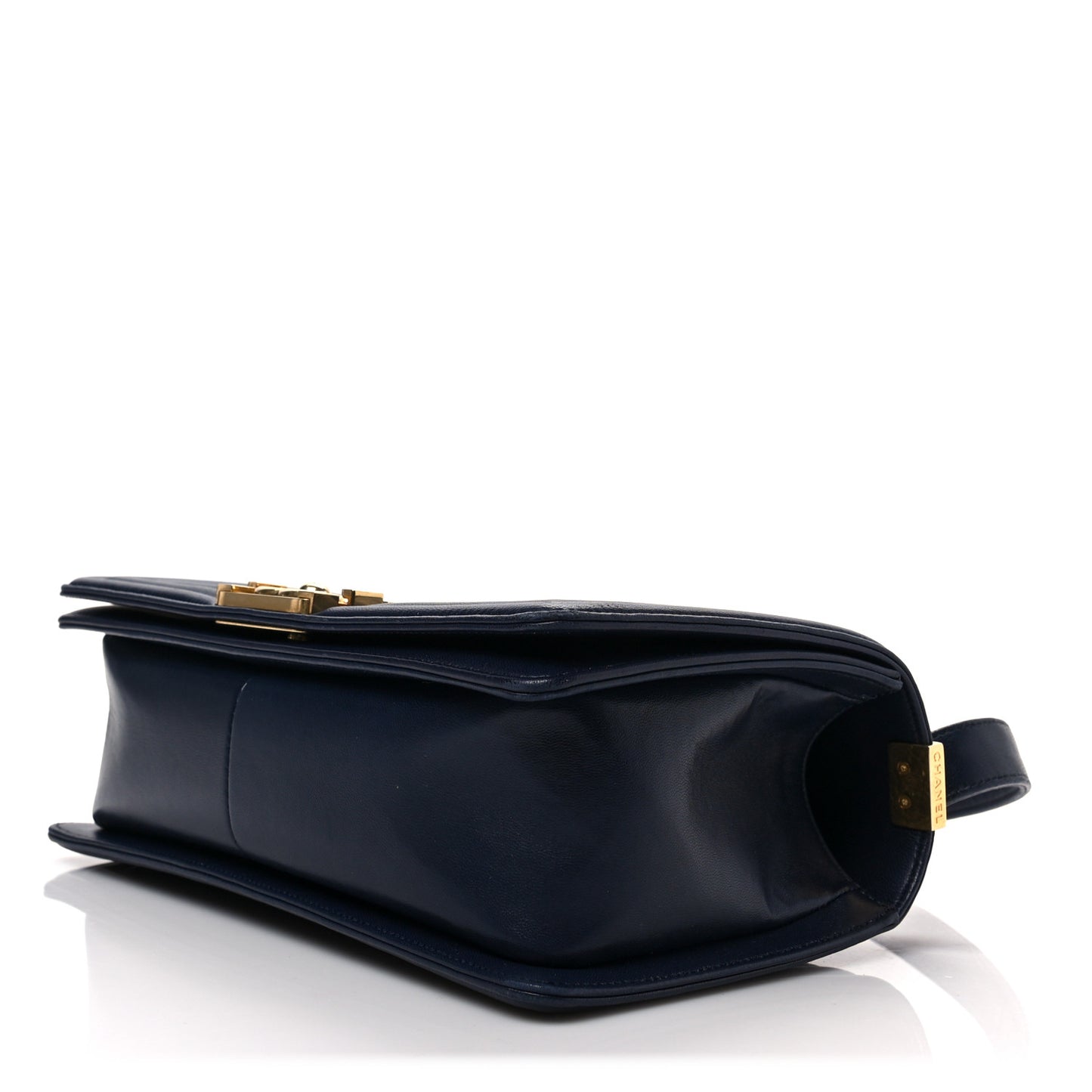 Lambskin Quilted Medium Boy Flap Dark Navy
