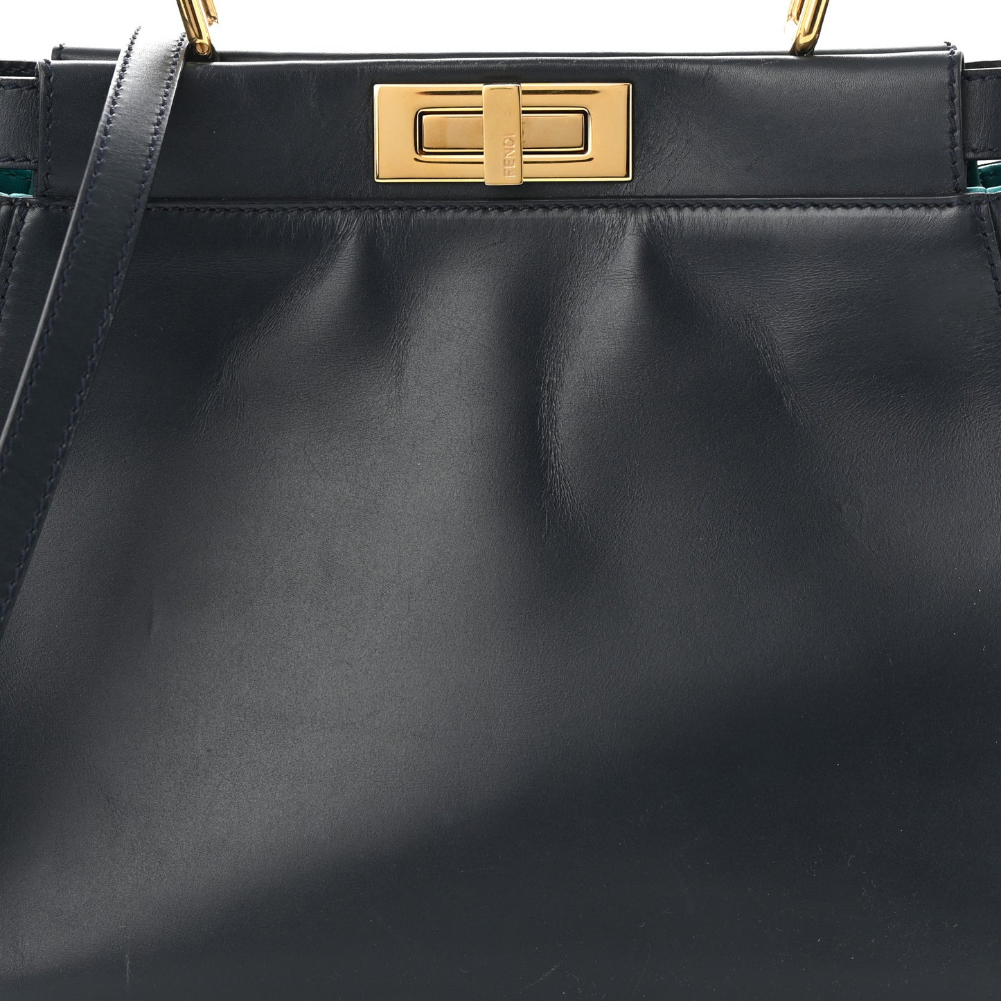 Vitello Morgan Shiny Nappa Medium Peekaboo Iconic Satchel Lavagna Lago