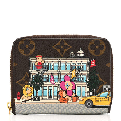 Louis Vuitton Monogram 2022 Christmas Animation New York Soho Zippy Coin Purse Yellow 1 of 8