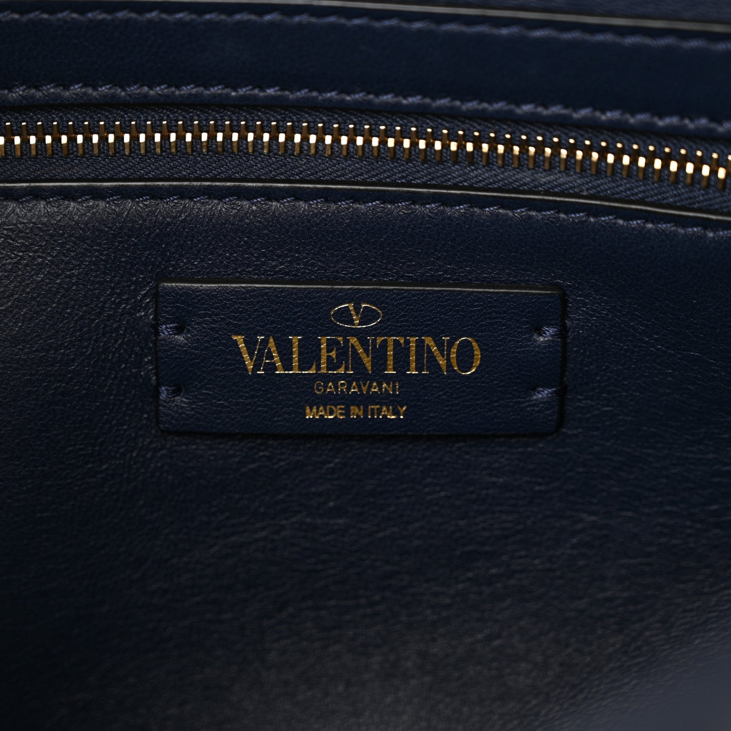 Valentino Garavani Nappa Large Roman Stud Shoulder Bag Marine 6 of 9