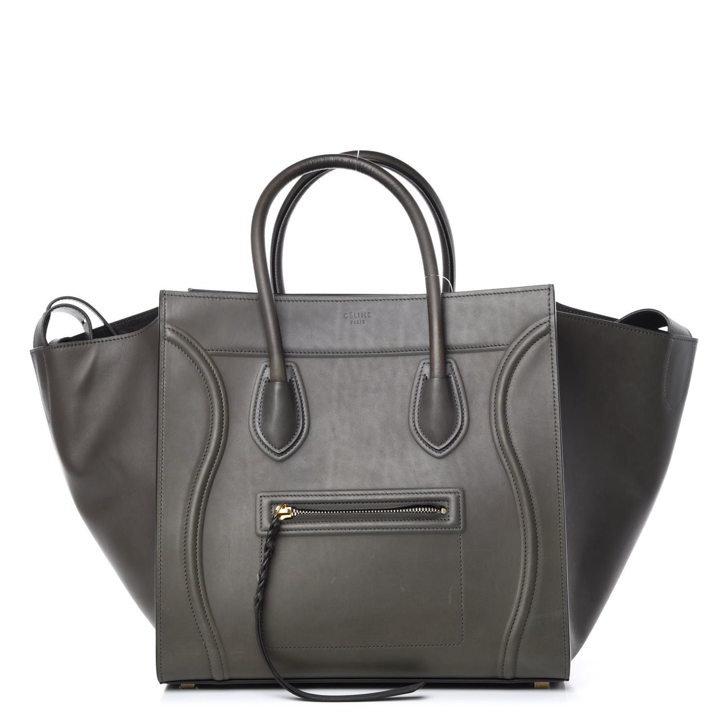 Smooth Calfskin Medium Phantom Luggage Grey
