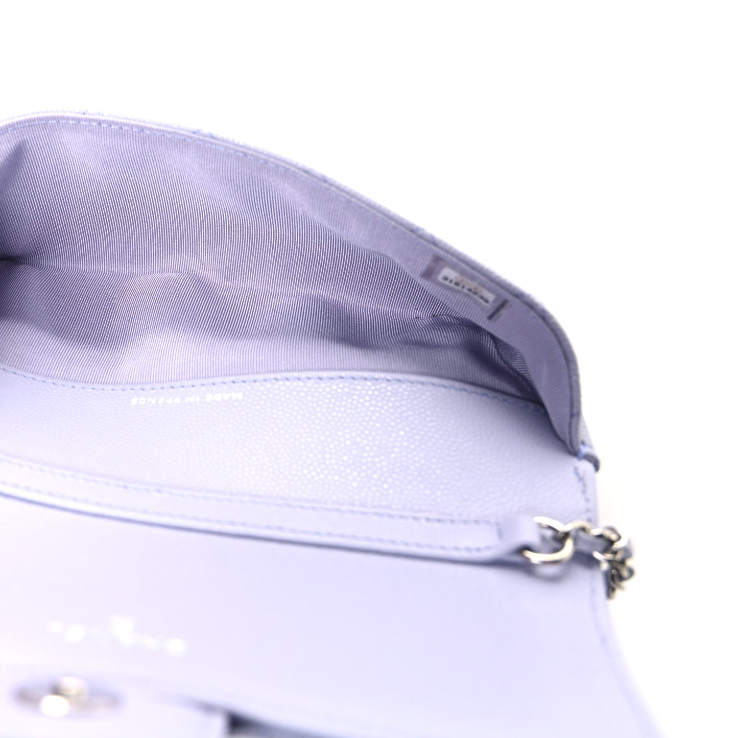Caviar Quilted Glasses Case With Chain Light Purple