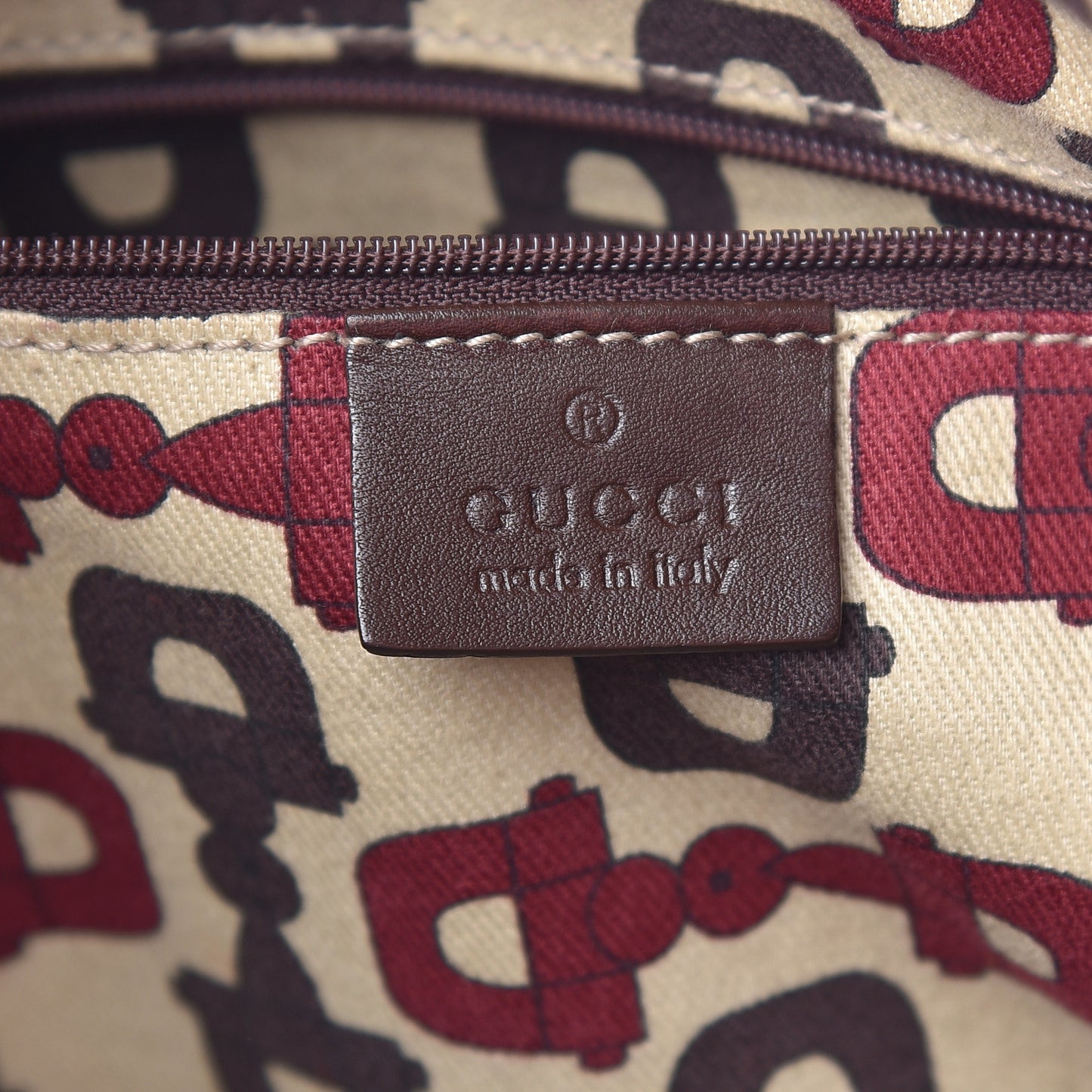 Guccissima Large Abbey Tote Dark Brown