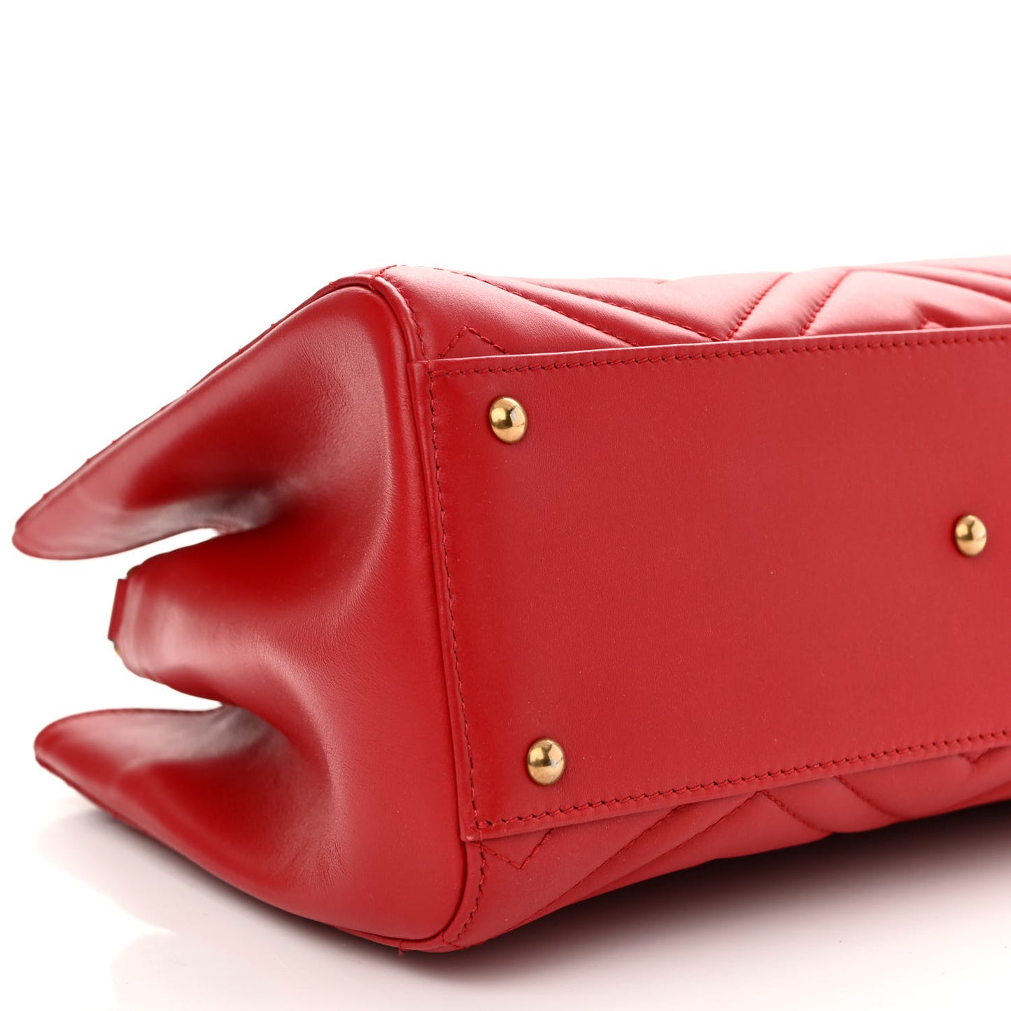 Calfskin Matelasse Small GG Marmont Tote Hibiscus Red