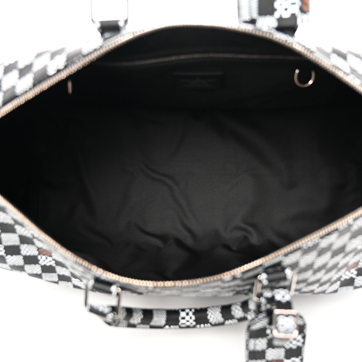 Louis Vuitton Damier Distorted Keepall Bandouliere 50 Black White 4 of 9
