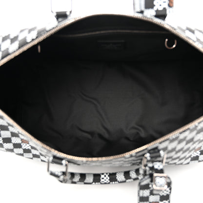 Louis Vuitton Damier Distorted Keepall Bandouliere 50 Black White 4 of 9