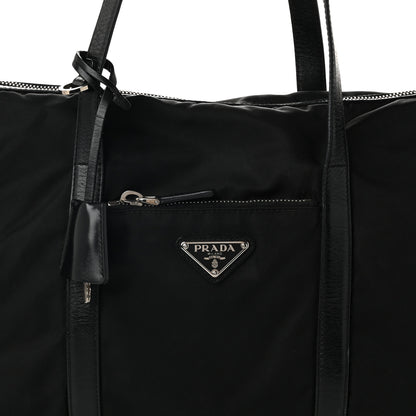 Prada Tessuto Nylon Saffiano Tote Black 8 of 10