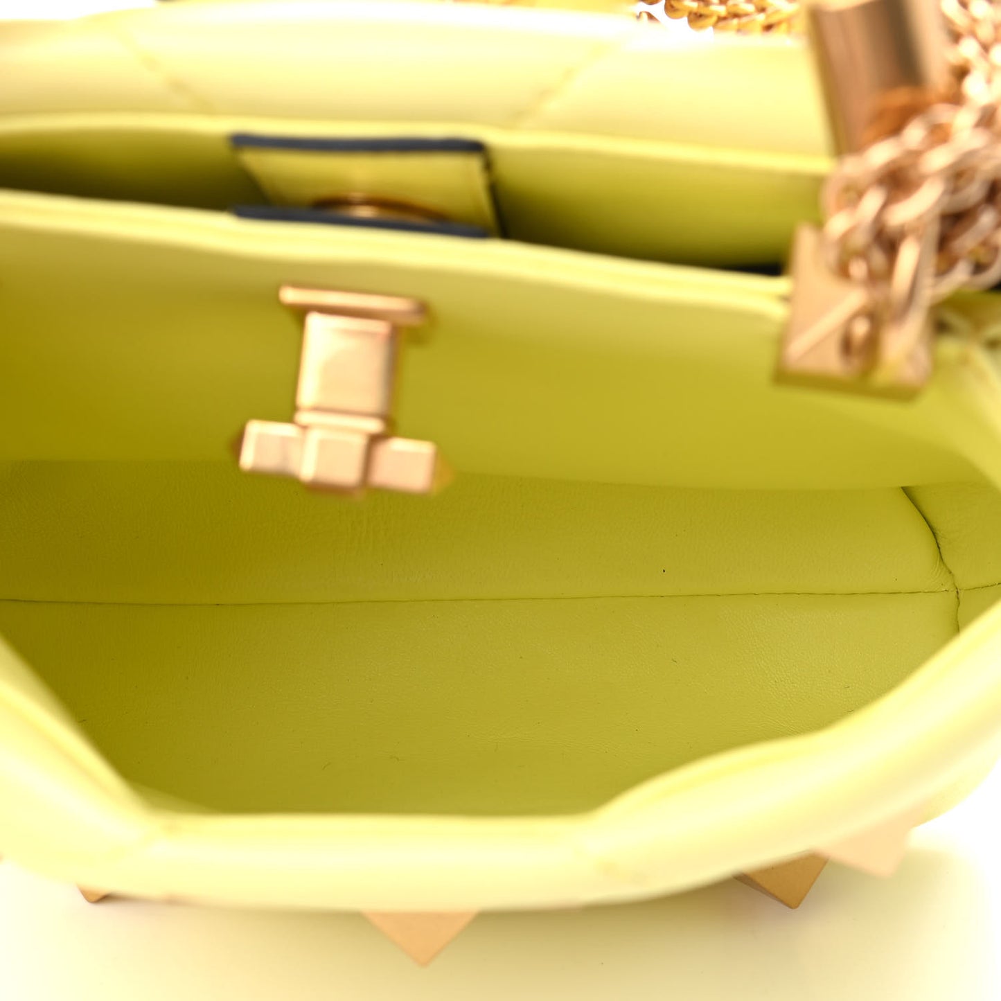 Nappa Small Roman Stud The Handle Bag Lime Sorbet