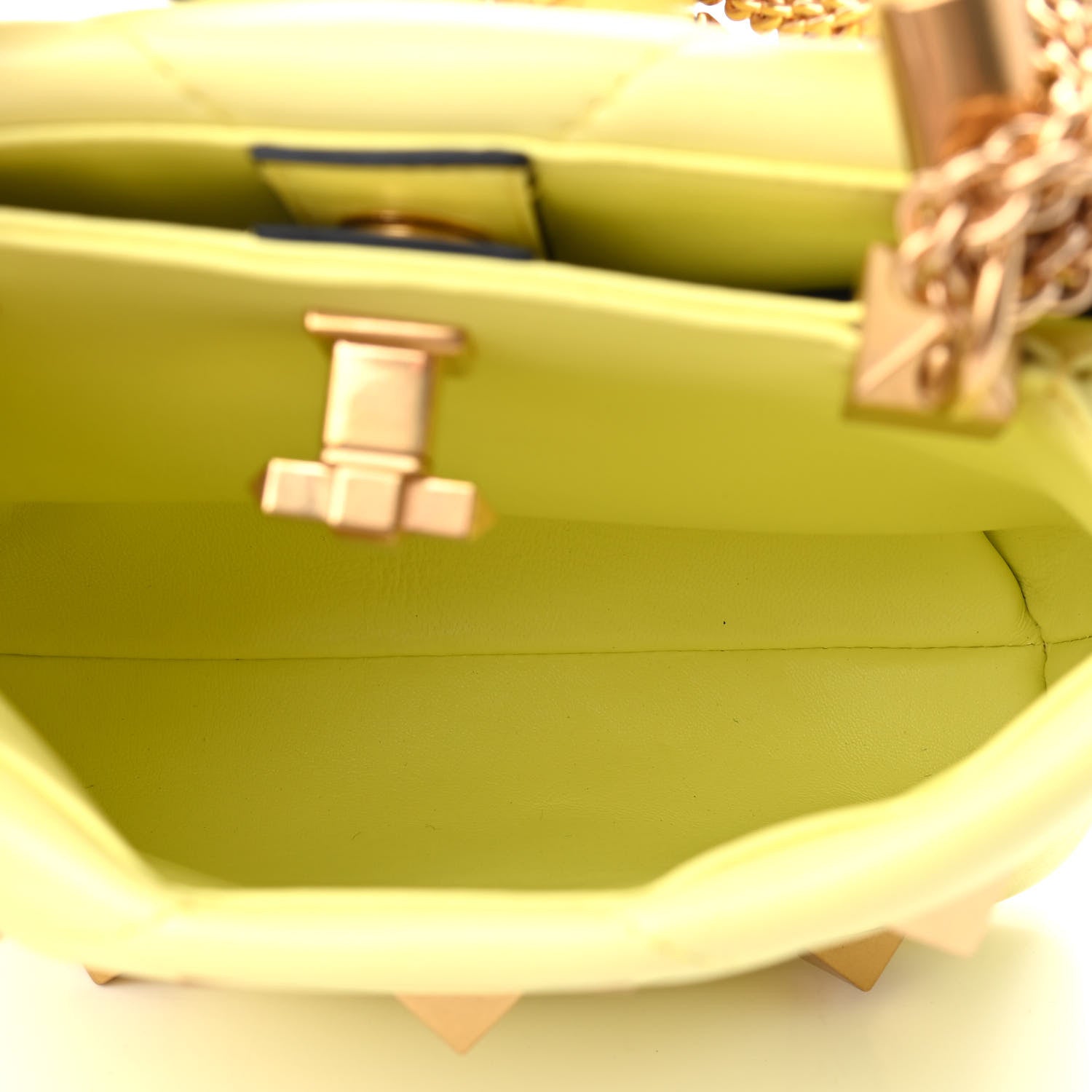 Valentino Garavani Nappa Small Roman Stud The Handle Bag Lime Sorbet 5 of 9