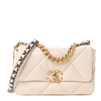 Chanel Lambskin Quilted Medium 19 Flap Light Beige 1 of 11
