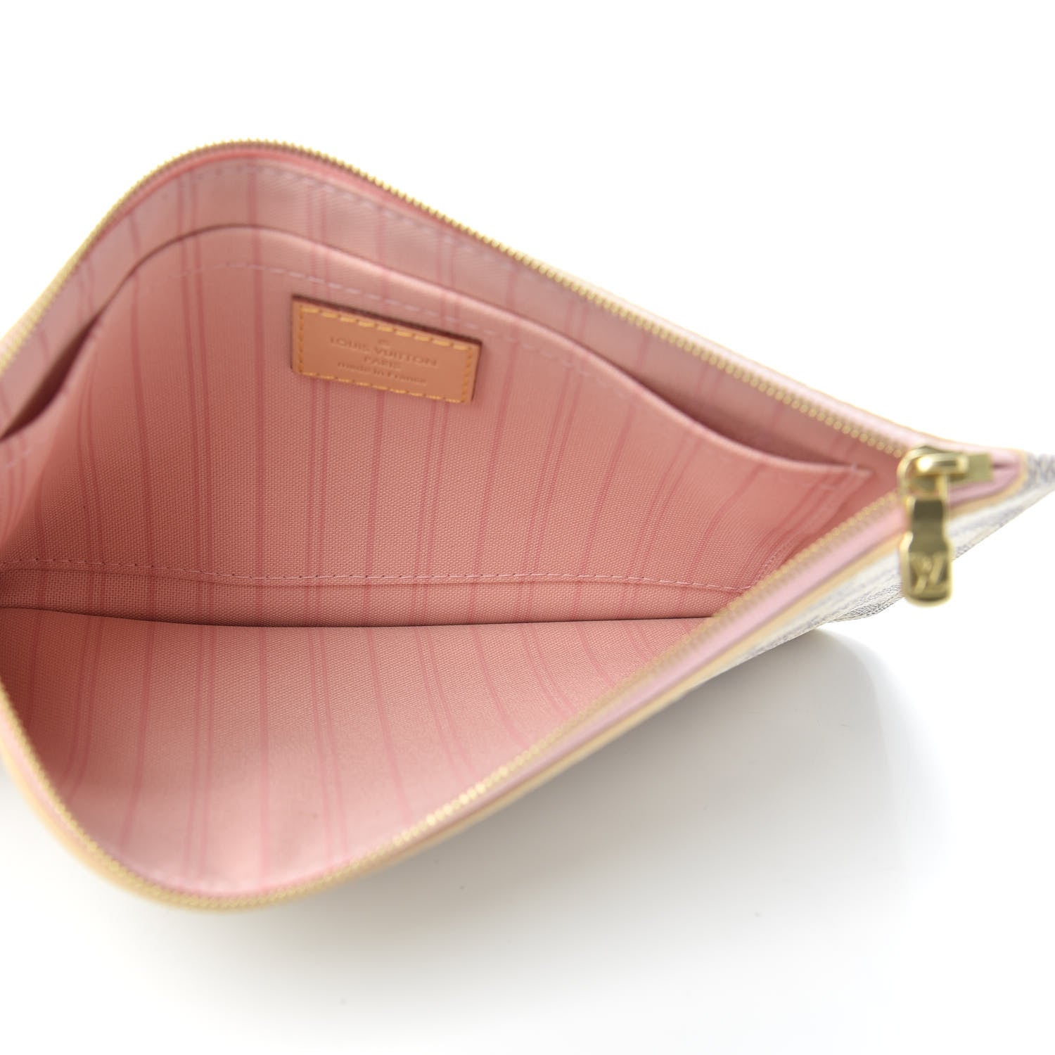 Louis Vuitton Damier Azur Neverfull MM GM Pochette Rose Ballerine 5 of 7