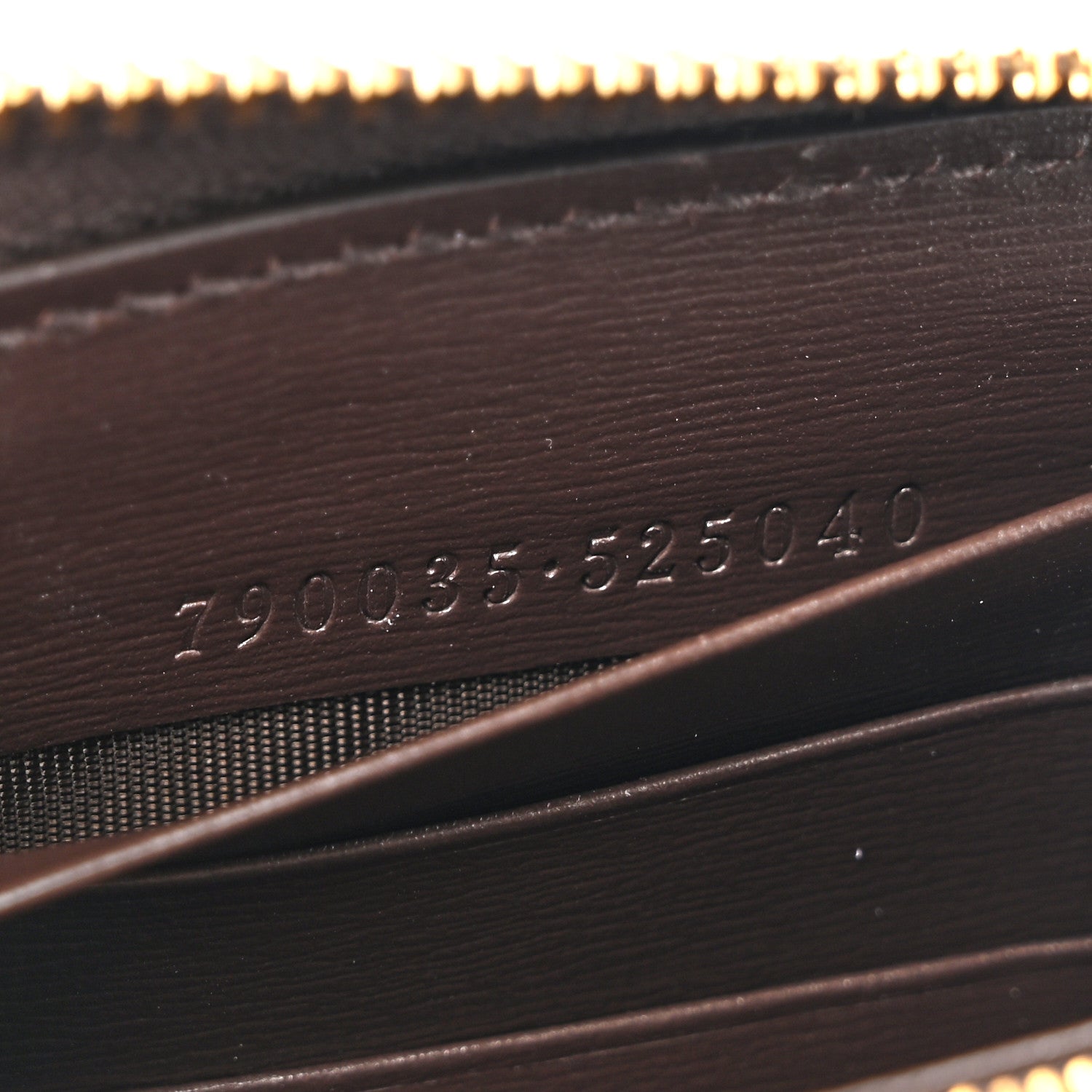 Gucci Monogram Calfskin Zip Around Wallet Beige Ebony 8 of 11