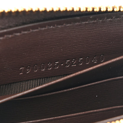 Gucci Monogram Calfskin Zip Around Wallet Beige Ebony 8 of 11