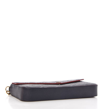 Louis Vuitton Empreinte Pochette Felicie Chain Wallet Marine Rouge 4 of 12