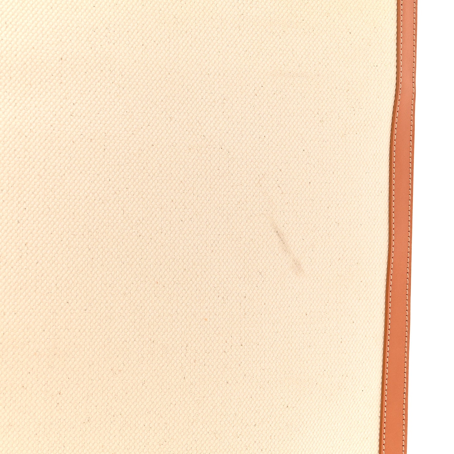 Canvas Calfskin Logo Print Vertical Cabas Natural Tan