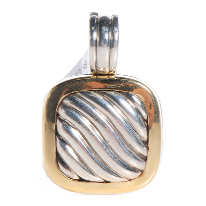 David Yurman Sterling Silver 18k Yellow Gold Sculpted Cable Locket 1 of 6