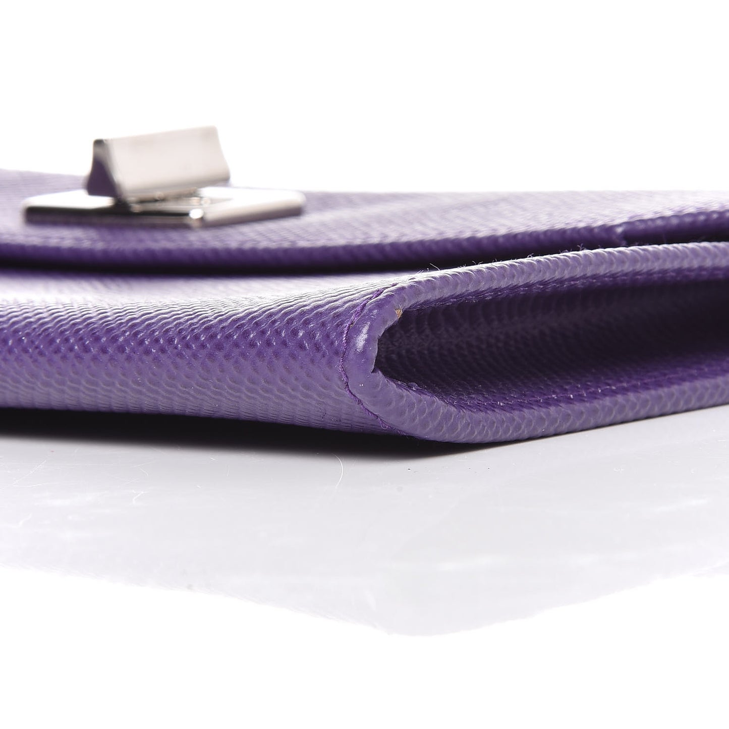 Saffiano Lux Flap Clutch Viola