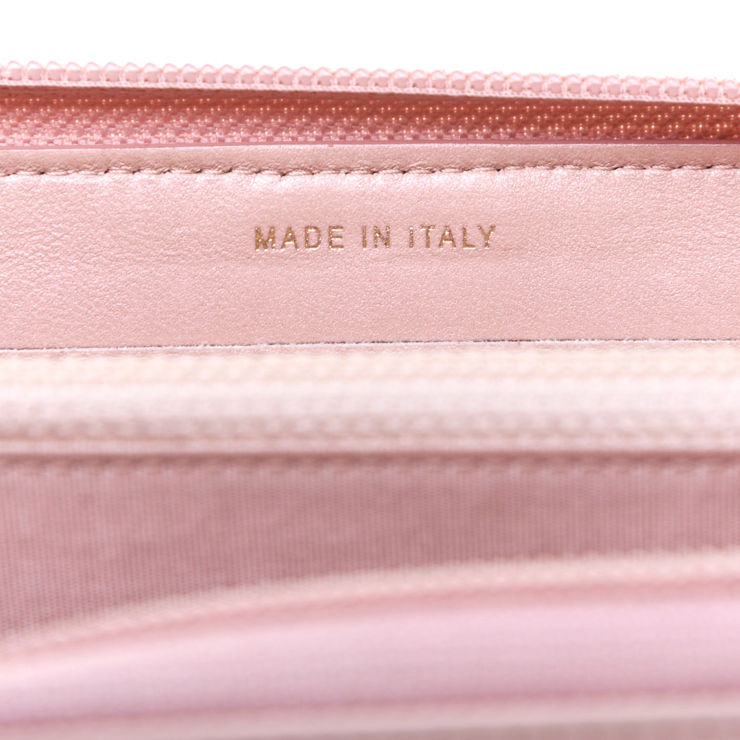 Patent Quilted Small Boy Zip Around Wallet Light Pink