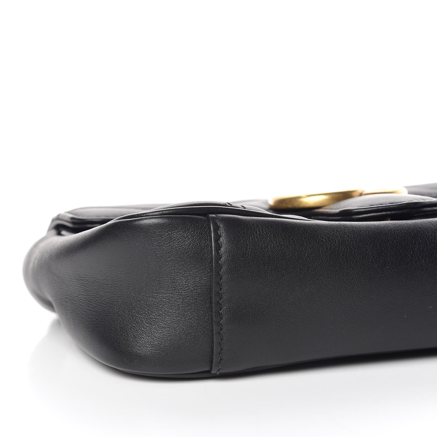 Gucci Calfskin Matelasse Mini GG Marmont Shoulder Bag Black 5 of 10