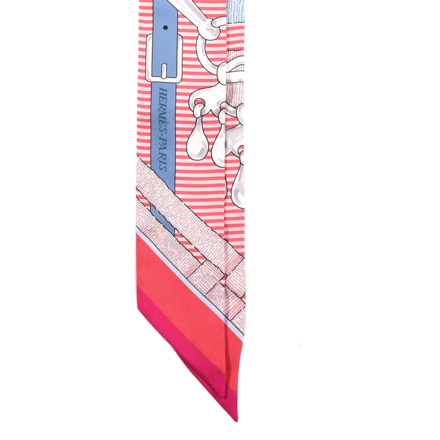 Hermes Silk Mors a Jouets Chemise Twilly Ciel Rose Blue Jean 2 of 3