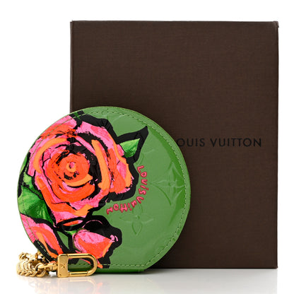 Louis Vuitton Vernis Roses Chapeau Coin Purse Vert Tonic 9 of 9