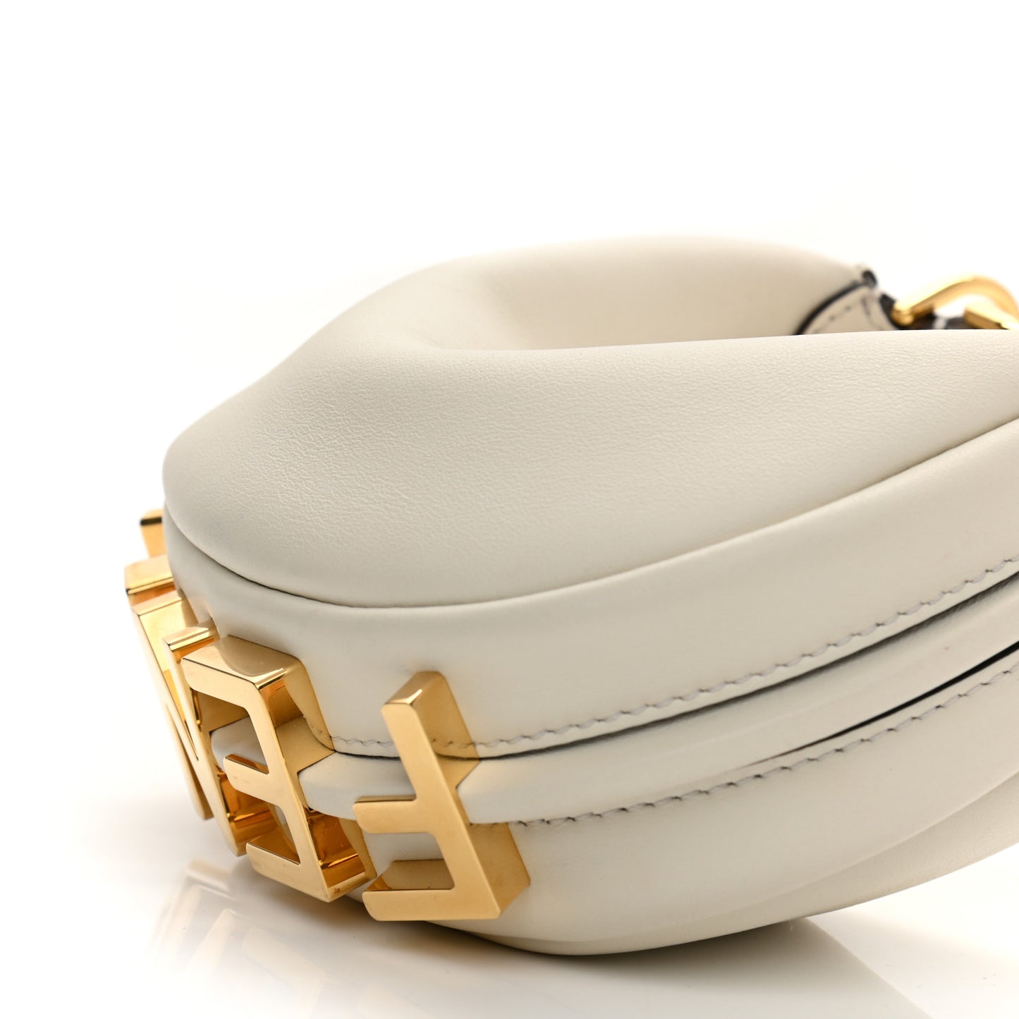 Vitello Grace Matte Nano Fendigraphy Hobo Charm White Ice