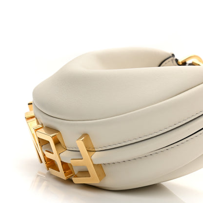 Fendi Vitello Grace Matte Nano Fendigraphy Hobo Charm White Ice 9 of 9