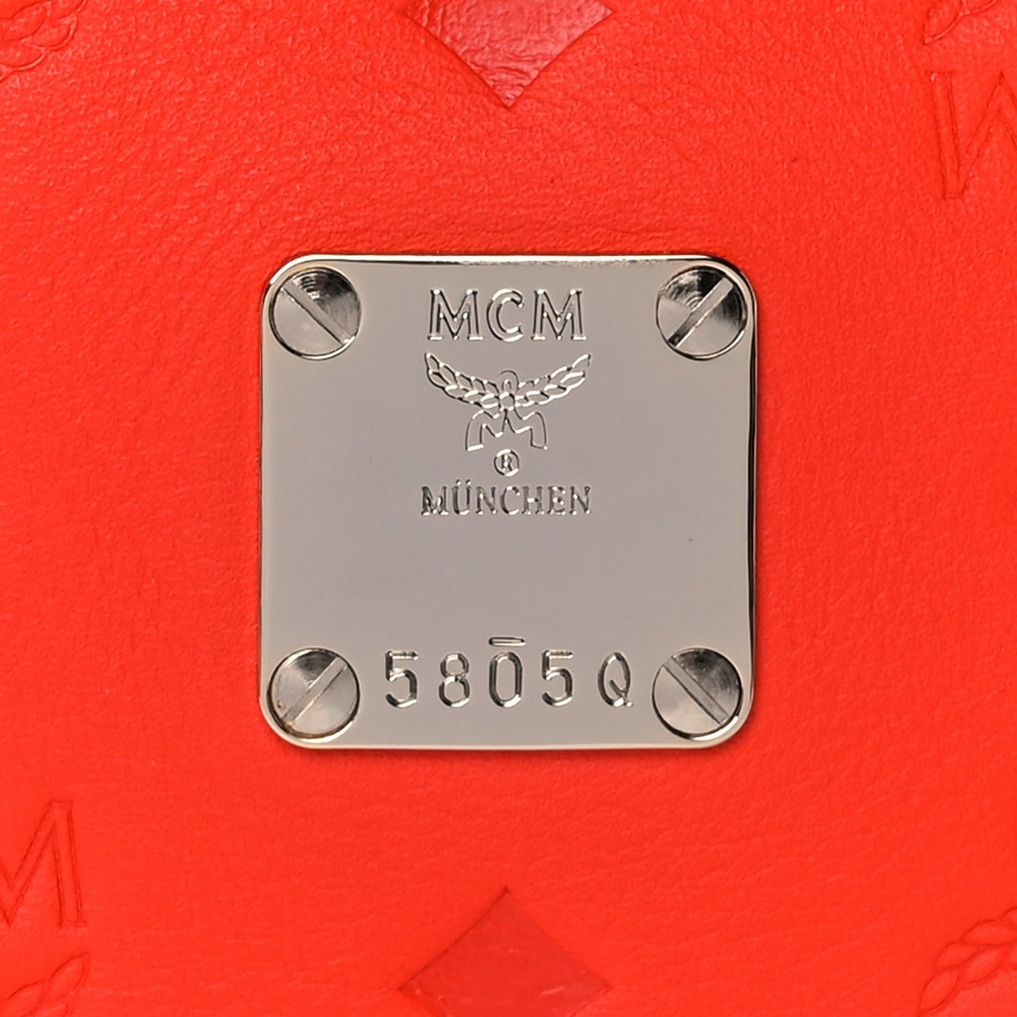 Calfskin Ottomar Monogram Klara Crossbody Bag Hot Coral