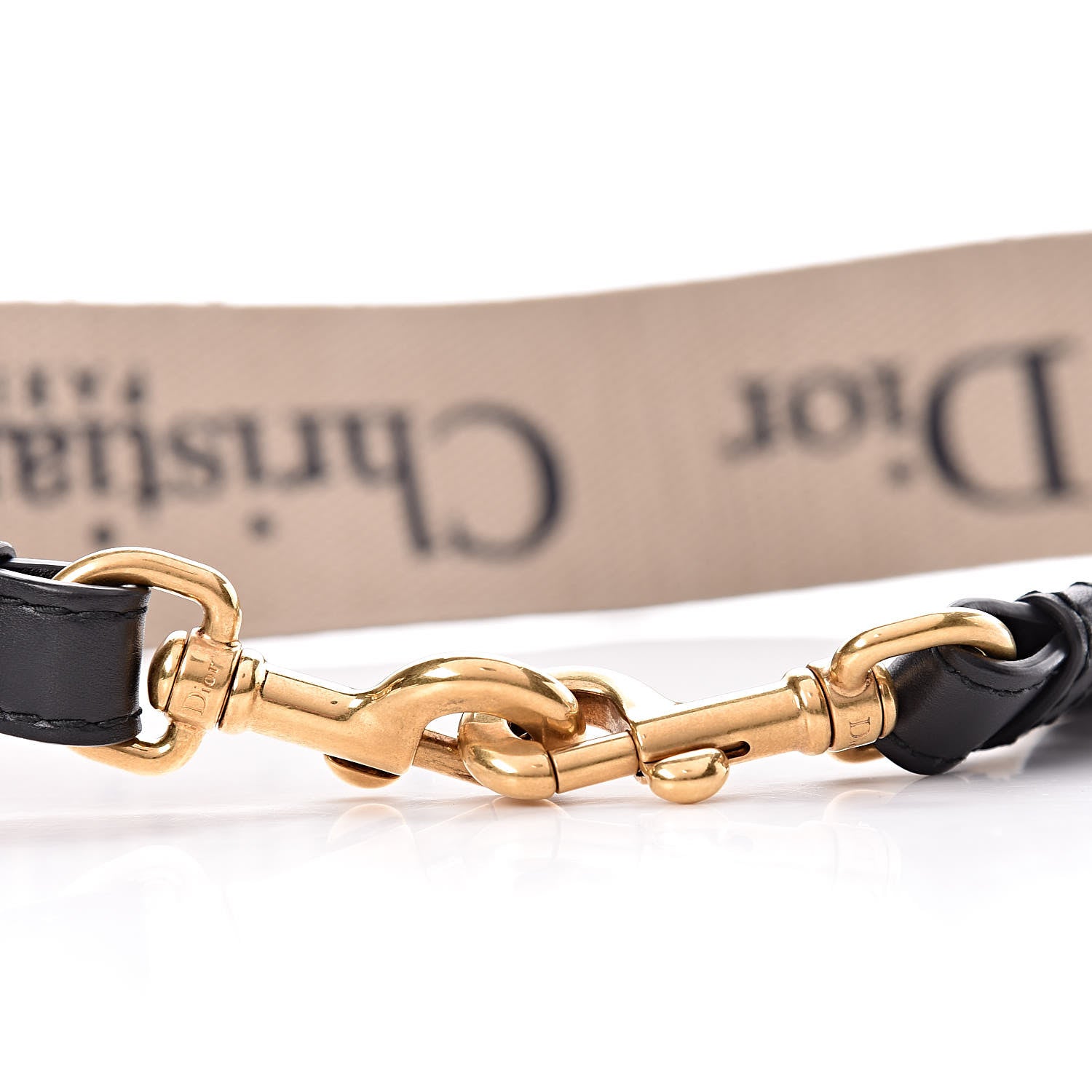 Christian Dior Canvas Embroidered Shoulder Strap Blue 4 of 4