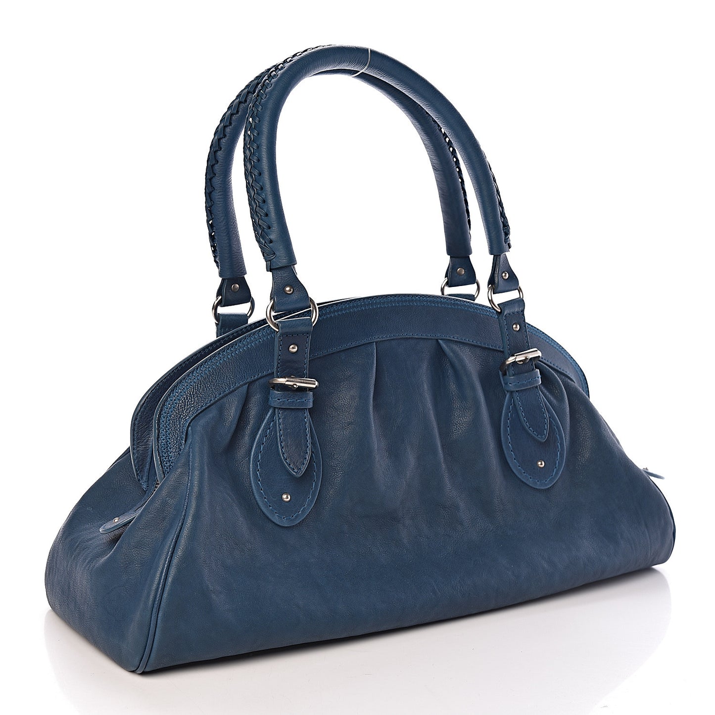 Calfskin Medium My Dior Satchel Turquoise